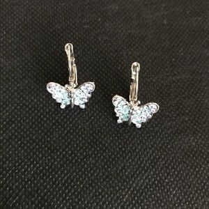 Crystal butterfly earrings